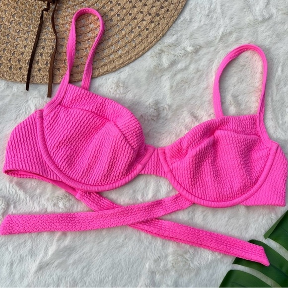 Pink Women's Swimwear Bikini top - Picture 2 of 6